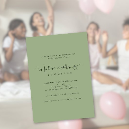 リングや輪スクリプト未来ミセスブライダルセージブライダルシャワー 招待状