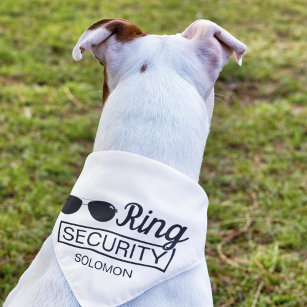 リングや輪セキュリティ結婚ペットのエレガント犬のリングのベアラ バンダナ