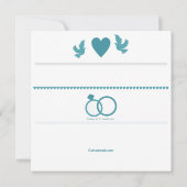 リングや輪セーブ・ザ・デート案内 招待状 (裏面)