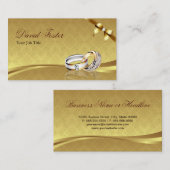 リングや輪ダイヤモンド金ゴールドジュエラージュエリージュエリー 名刺 (正面/裏面)