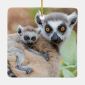 リングや輪テイルムールベビーの母バック セラミックオーナメント (裏面)