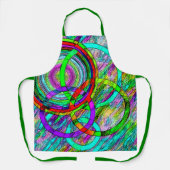 「リングや輪トス」オールオーバープリント女子エプロン エプロン (正面)