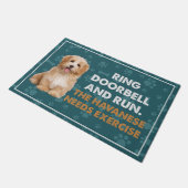 リングや輪ドアベルとハ走バのニーズエクササイズ ドアマット (アングル)