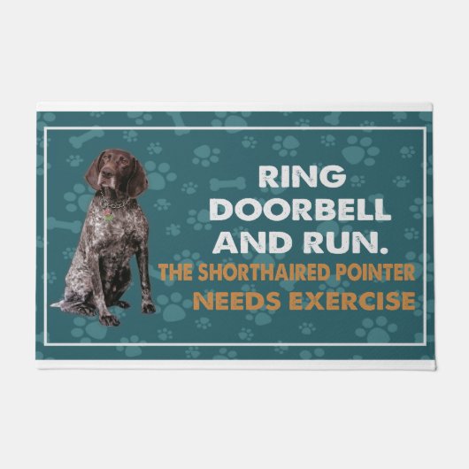 リングや輪ドアベルと短走縮したポインタが必要 ドアマット (正面)