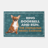 リングや輪ドアベルと走ザチワフアニーズエクササイズ ドアマット (正面)