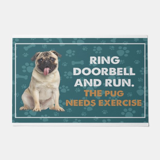 リングや輪ドアベルと走プグの必要エクササイズ ドアマット (正面)