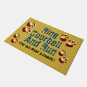 リングや輪ドアベル走と ドアマット (アングル)