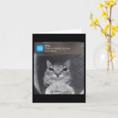 リングや輪ネコ動きミーム カード (黄色い花)