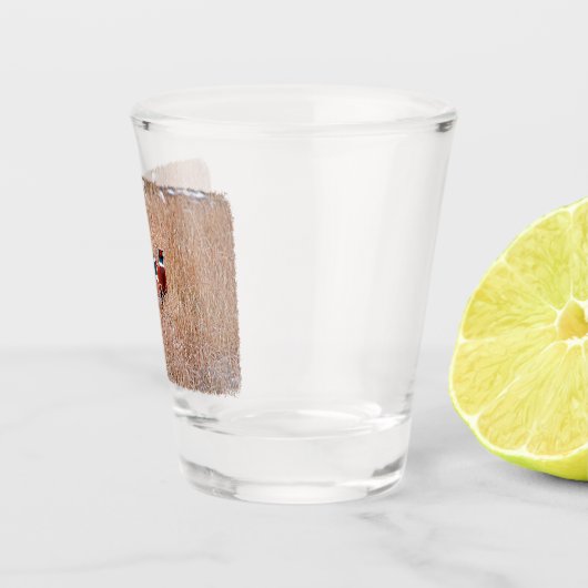 リングや輪ネックのキジのショットガラス ショットグラス (右)