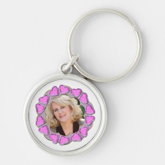 リングや輪ハート キーホルダー (正面)