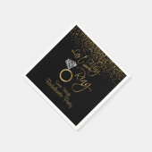 リングや輪バチェロレッテの前の最後の発生 – 金ゴールド スタンダードカクテルナプキン (角)