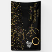 リングや輪バチェロレッテの前の最後の発生 – 金ゴールド 横断幕 (縦)