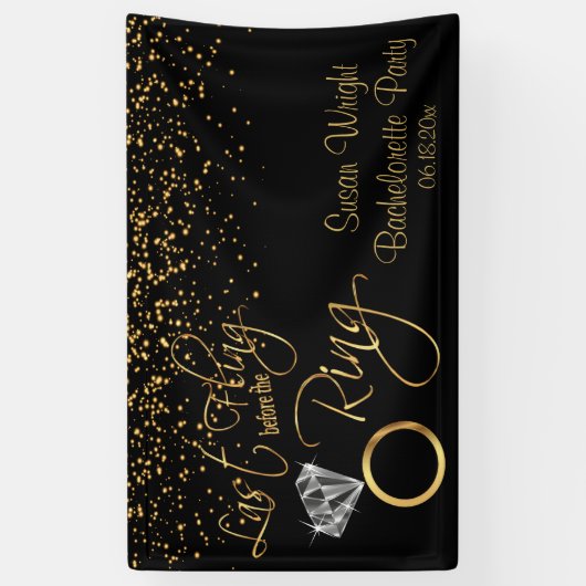 リングや輪バチェロレッテの前の最後の発生 – 金ゴールド 横断幕 (縦)