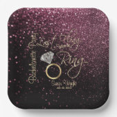 リングや輪バチェロレッテバラ金ゴールドの前の最後の発生 ペーパープレート (正面)