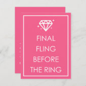 リングや輪バチェロレッテ前の最後の興行成績 インビテーションポストカード (正面/裏面)