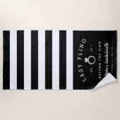 リングや輪バチェロレッテ前の最後の興行期間 ビーチタオル (正面)