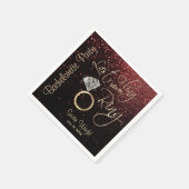 リングや輪バチェロレッテ赤の前の最後の浮動 スタンダードカクテルナプキン (角)
