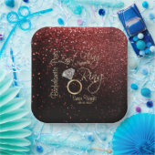 リングや輪バチェロレッテ赤の前の最後の浮動  ペーパープレート (パーティー)