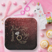 リングや輪バチェロレッテ赤の前の最後の浮動  ペーパープレート (パーティー)