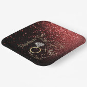 リングや輪バチェロレッテ赤の前の最後の浮動  ペーパープレート (傾斜あり)