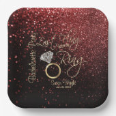 リングや輪バチェロレッテ赤の前の最後の浮動  ペーパープレート (正面)