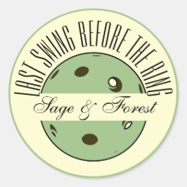 リングや輪ピックボールのセージ結婚前の最後のスイング ラウンドシール