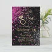 リングや輪ピンクの前の最後の浮動 – シルバー 招待状 (スタンド正面)