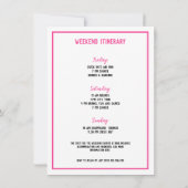 リングや輪フィンガはっきりしたーピンクバチェロレッテガールズウィークエンド 招待状 (裏面)