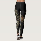 リングや輪フラクタル抽象芸術背景 レギンス (裏面)