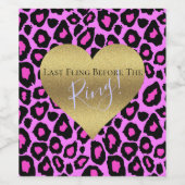 リングや輪ブライダルシャワーパーティー前の最後の興行期間 ワインラベル (シングルラベル)