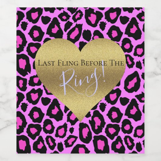 リングや輪ブライダルシャワーパーティー前の最後の興行期間 ワインラベル (シングルラベル)