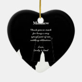 リングや輪ベアラガーベラデイジー結婚ズホリデーオーナメント セラミックオーナメント (裏面)