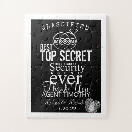 リングや輪ベアラシークレットエージェントパズル ジグソーパズル (縦)