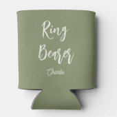 リングや輪ベアラセージ結婚グリーン 缶クーラー (裏面)