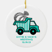 リングや輪ベアラダンプトラック写真 セラミックオーナメント (裏面)