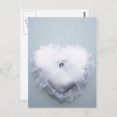 リングや輪ベアラハート枕 ポストカード (正面/裏面)