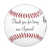 リングや輪ベアラパーソナライズされたー名 野球ボール (正面)