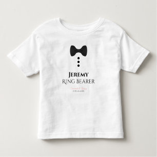 リングや輪ベアラブラックタイ結婚の幼いTシャツ トドラーTシャツ