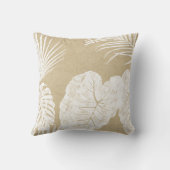 リングや輪ベアラモダンーシンプルクラフトトロピカルリーフアート クッション (裏面)