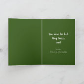 リングや輪ベアラーありがとうお知らせフォトメッセージカード サンキューカード (内部)