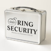 リングや輪ベアラーのセキュリティボックス メタルランチボックス (正面)