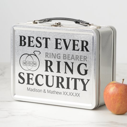 リングや輪ベアラーのトップシークレットセキュリティボックス メタルランチボックス (インサイチュ)