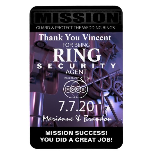 リングや輪ベアラーサンキューマグネット マグネット (縦)