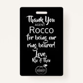 リングや輪ベアラーセキュリティバッジ バッジ (裏面)