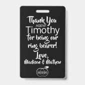 リングや輪ベアラーセキュリティバッジ バッジ (裏面)