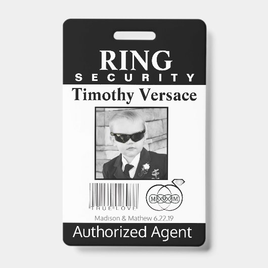 リングや輪ベアラーセキュリティバッジ バッジ (正面)