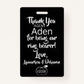 リングや輪ベアラーセキュリティバッジ バッジ (裏面)