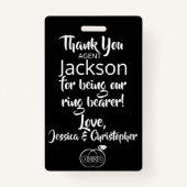 リングや輪ベアラーセキュリティバッジ バッジ (裏面)