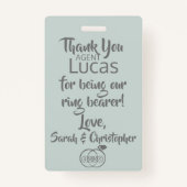 リングや輪ベアラーセキュリティバッジ バッジ (裏面)