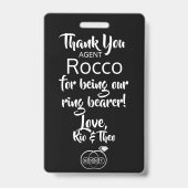 リングや輪ベアラーセキュリティバッジ バッジ (裏面)